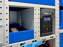 An Ecoflow Portable Power Station integrated in Syncro racking